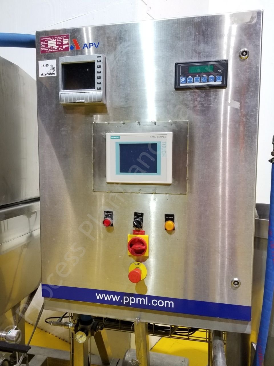 Used APV Stainless Steel Pilot Cheese Vat with Auto PLControl System